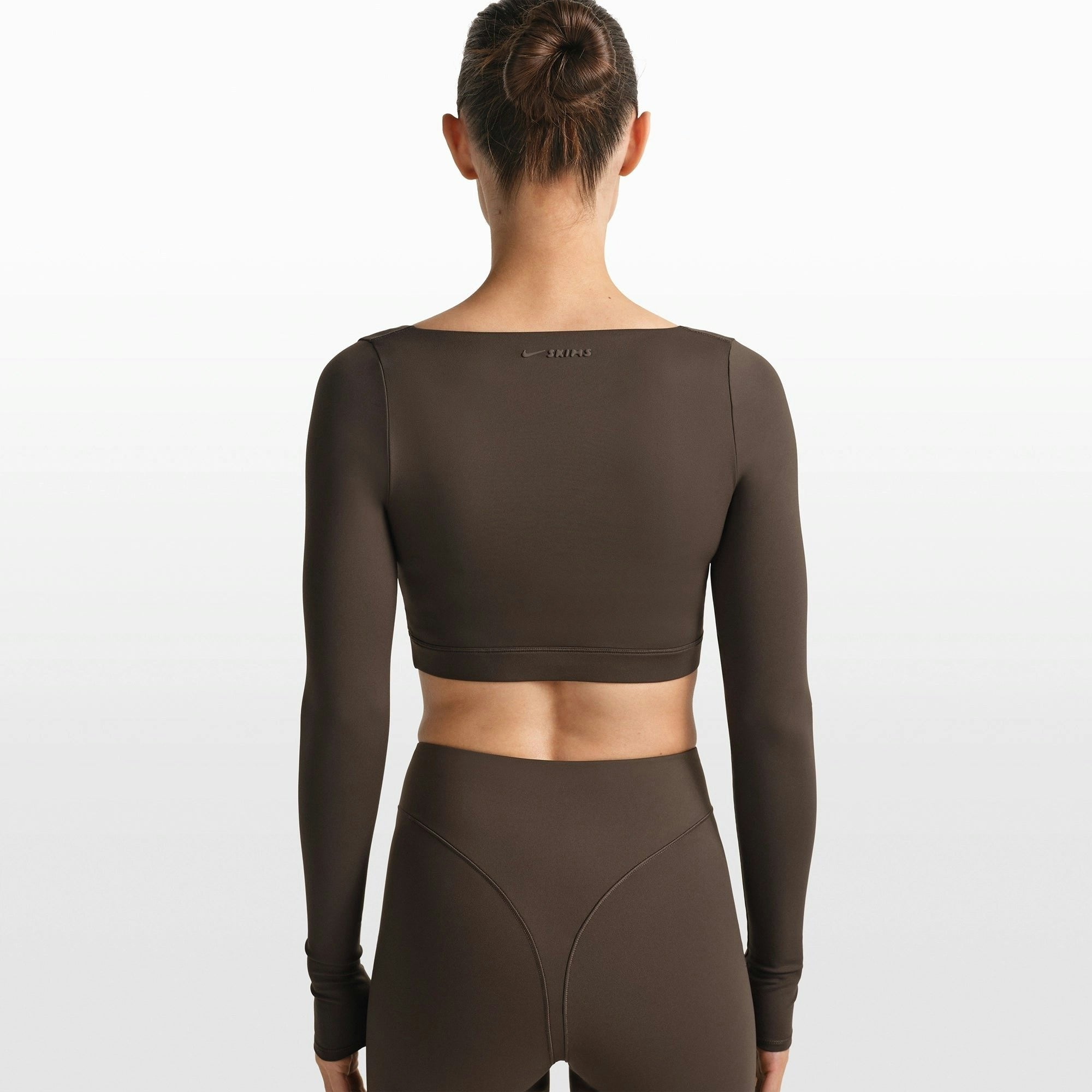 WRAP LONG SLEEVE CROPPED TOP