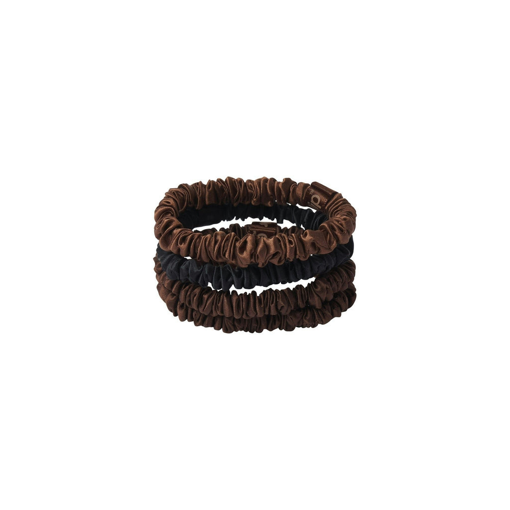 PURE SILK SKINNY SCRUNCHIES 4-PACK
