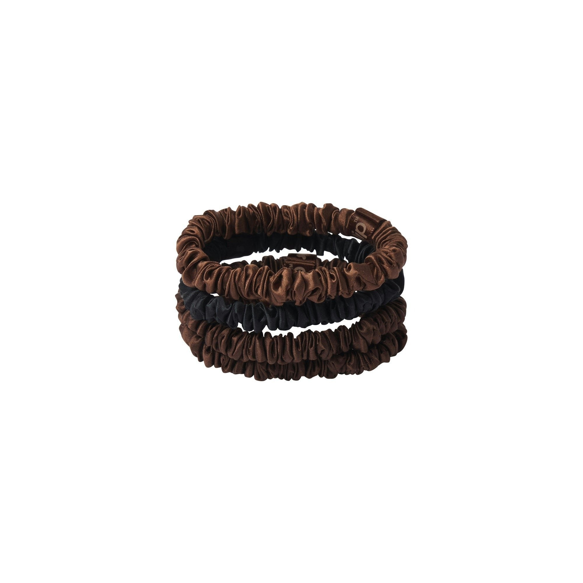 PURE SILK SKINNY SCRUNCHIES 4-PACK