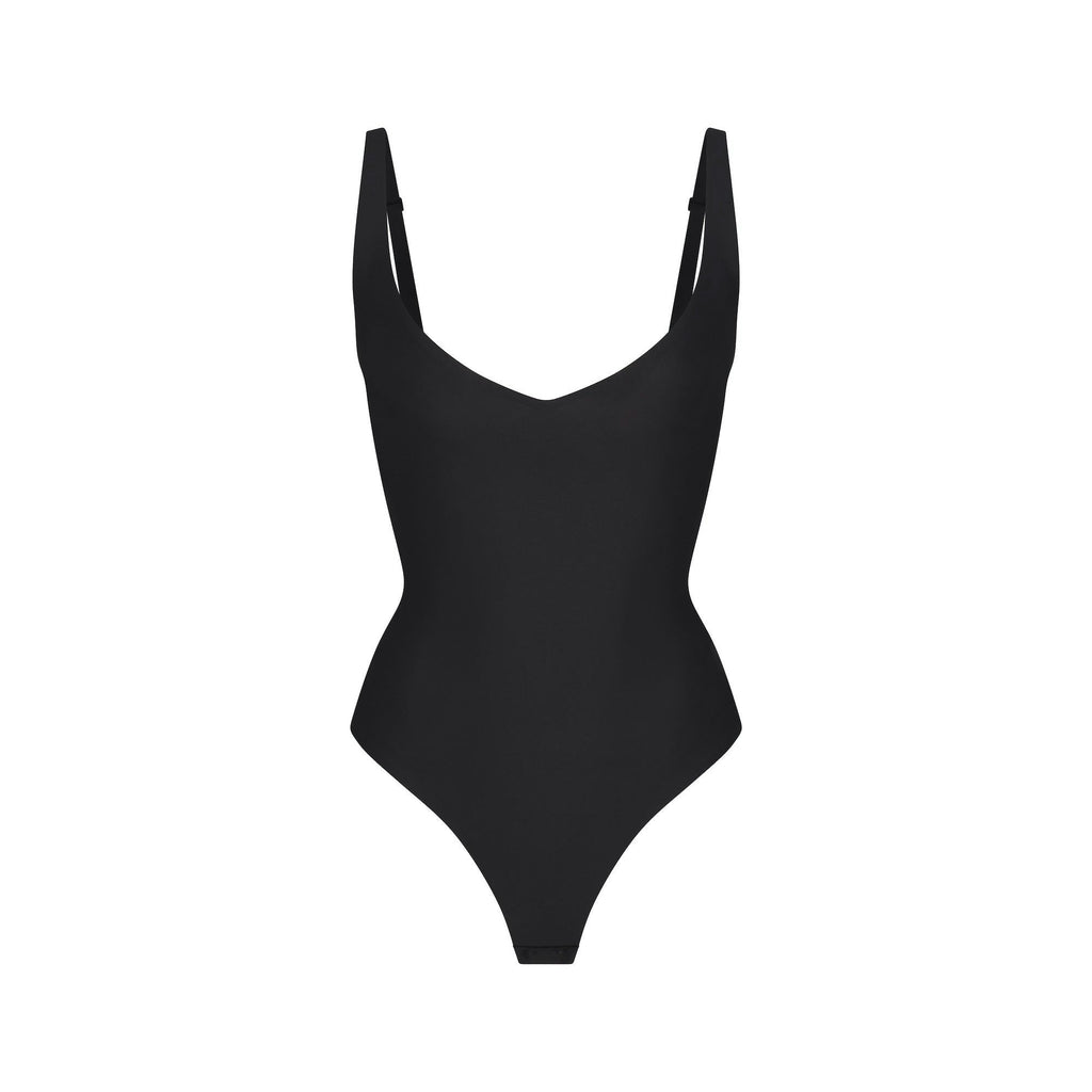 CORE SCULPT PLUNGE THONG BODYSUIT