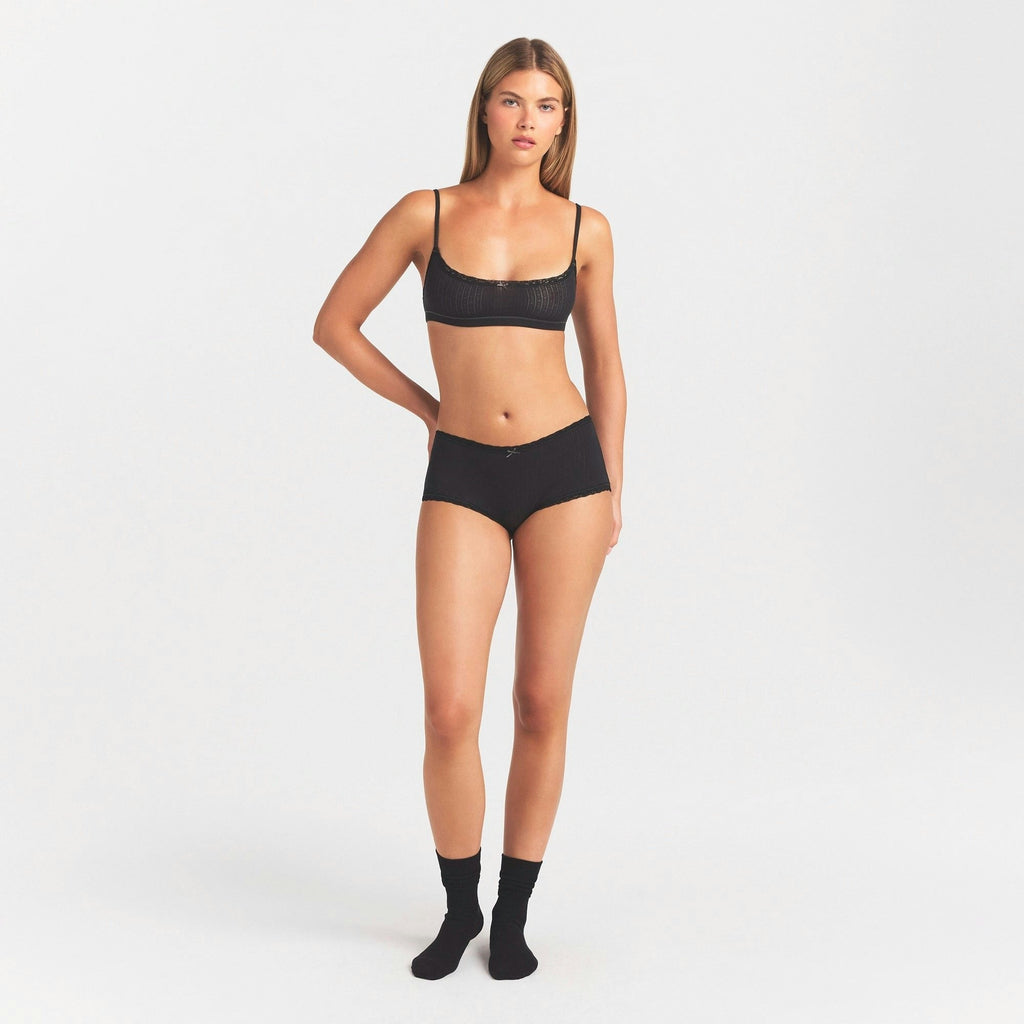 POINTELLE LACE BOY SHORT