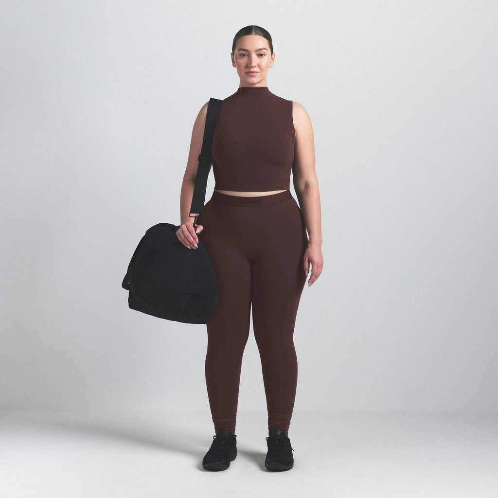 MOCK NECK BRA TOP