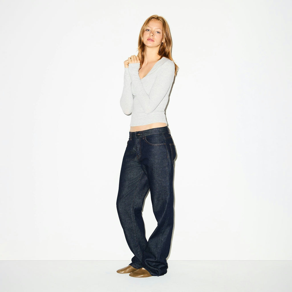 SHIRRED BUST LONG SLEEVE