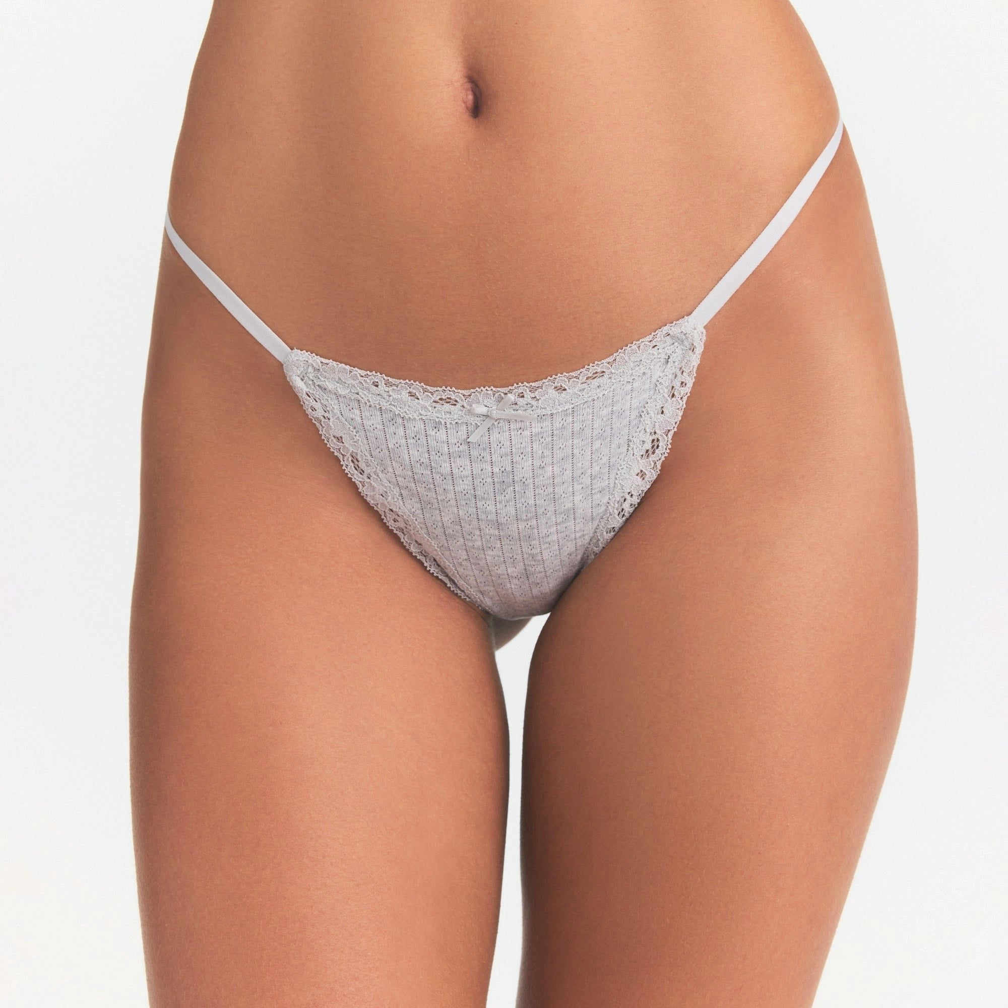 POINTELLE LACE STRING THONG