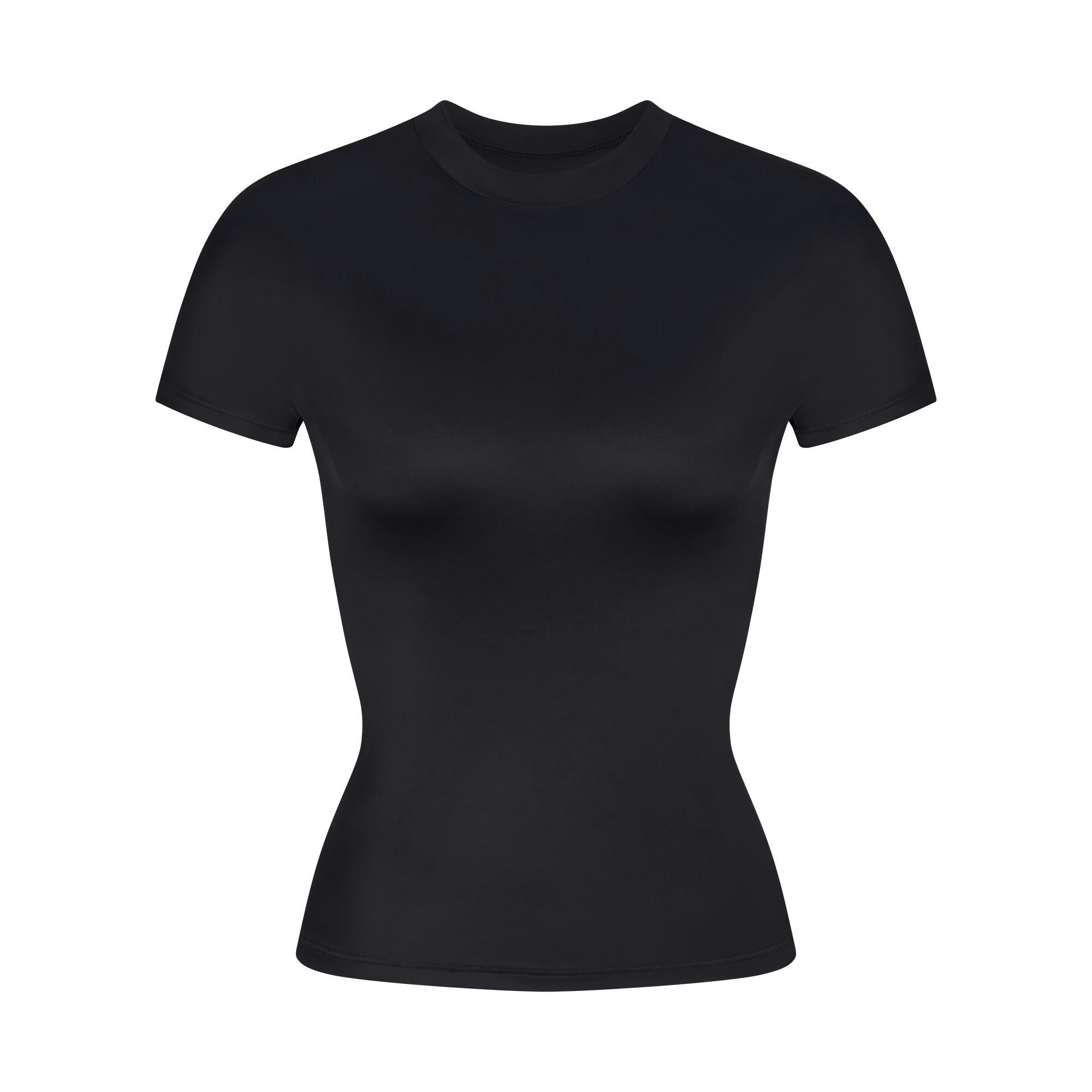 SHORT SLEEVE MOCK NECK TOP