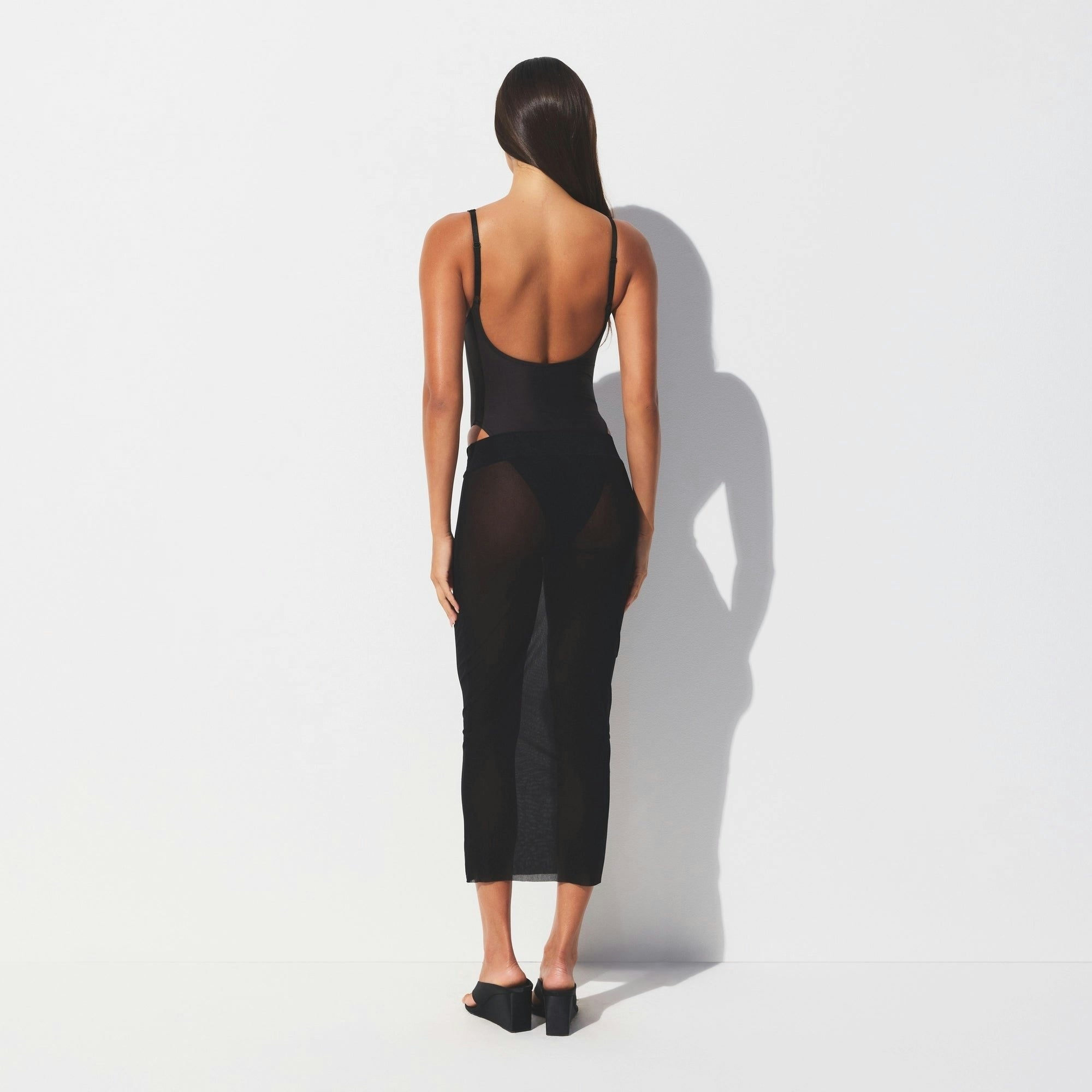 MESH COVER-UPS MIDI SKIRT