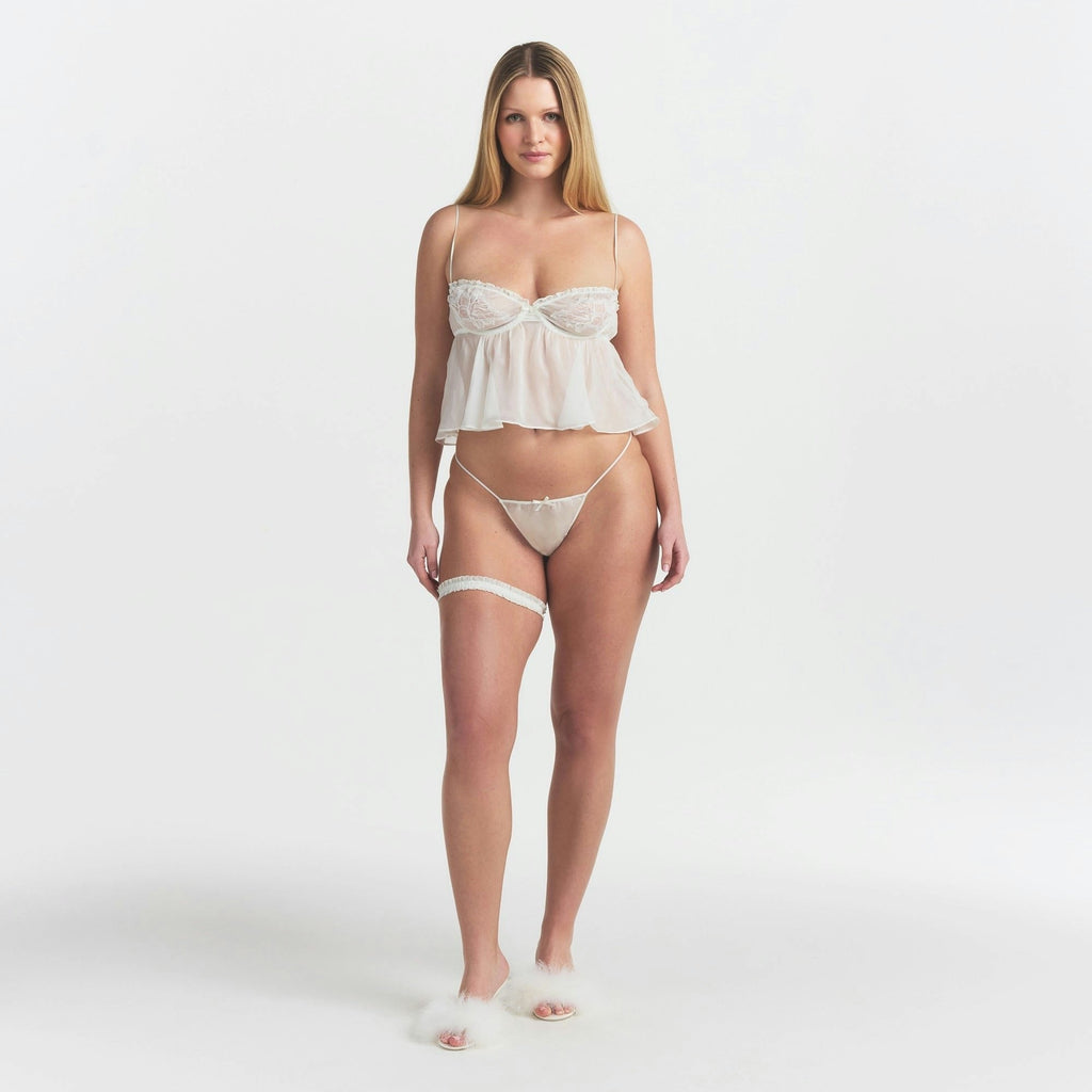 BABYDOLL TOP AND STRING THONG SET