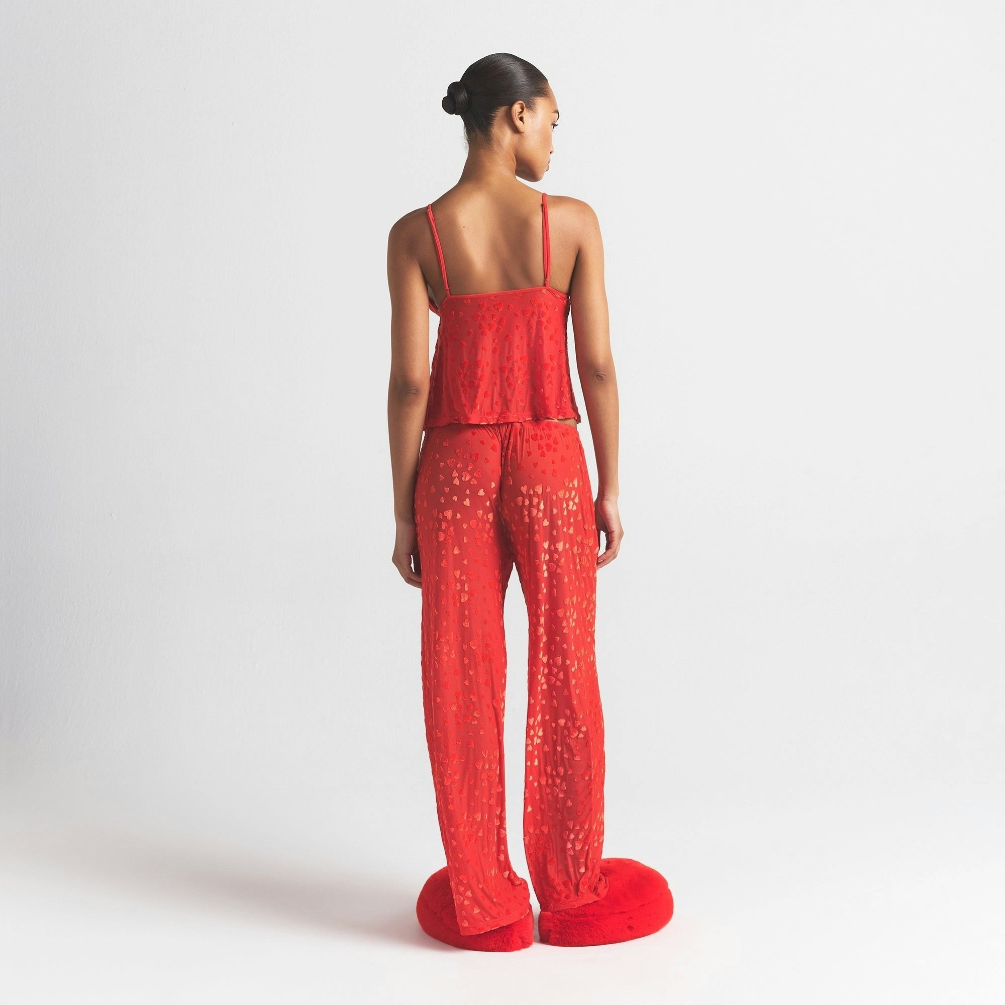SHEER VELVET CAMI AND PANT SET