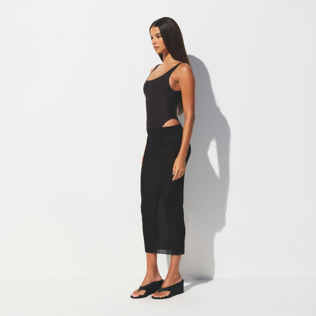 MESH COVER-UPS MIDI SKIRT