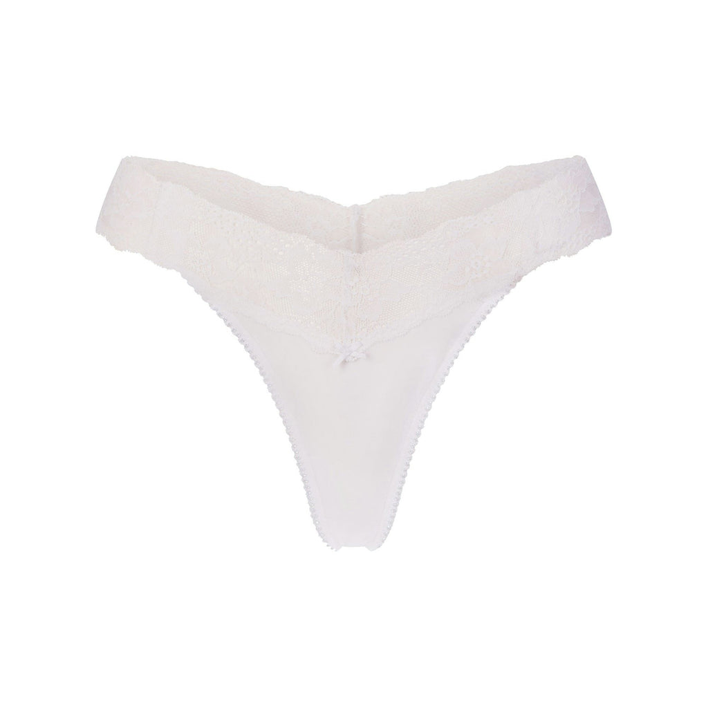 WIDE LACE THONG