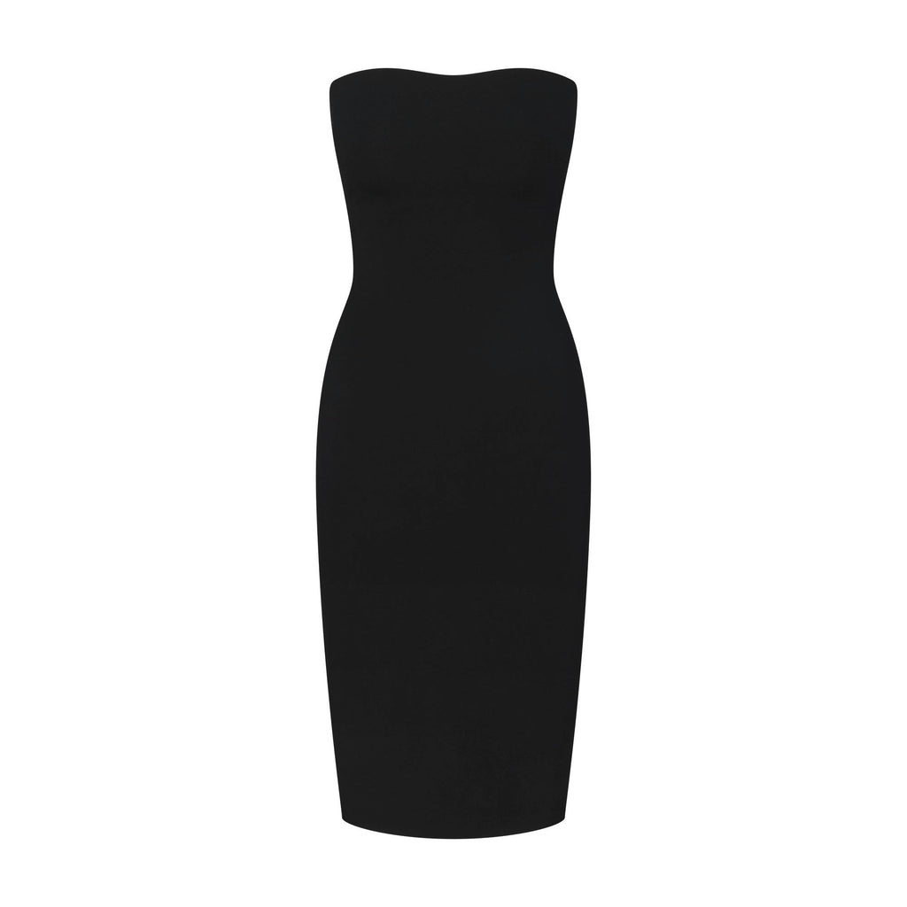 STRAPLESS MIDI DRESS