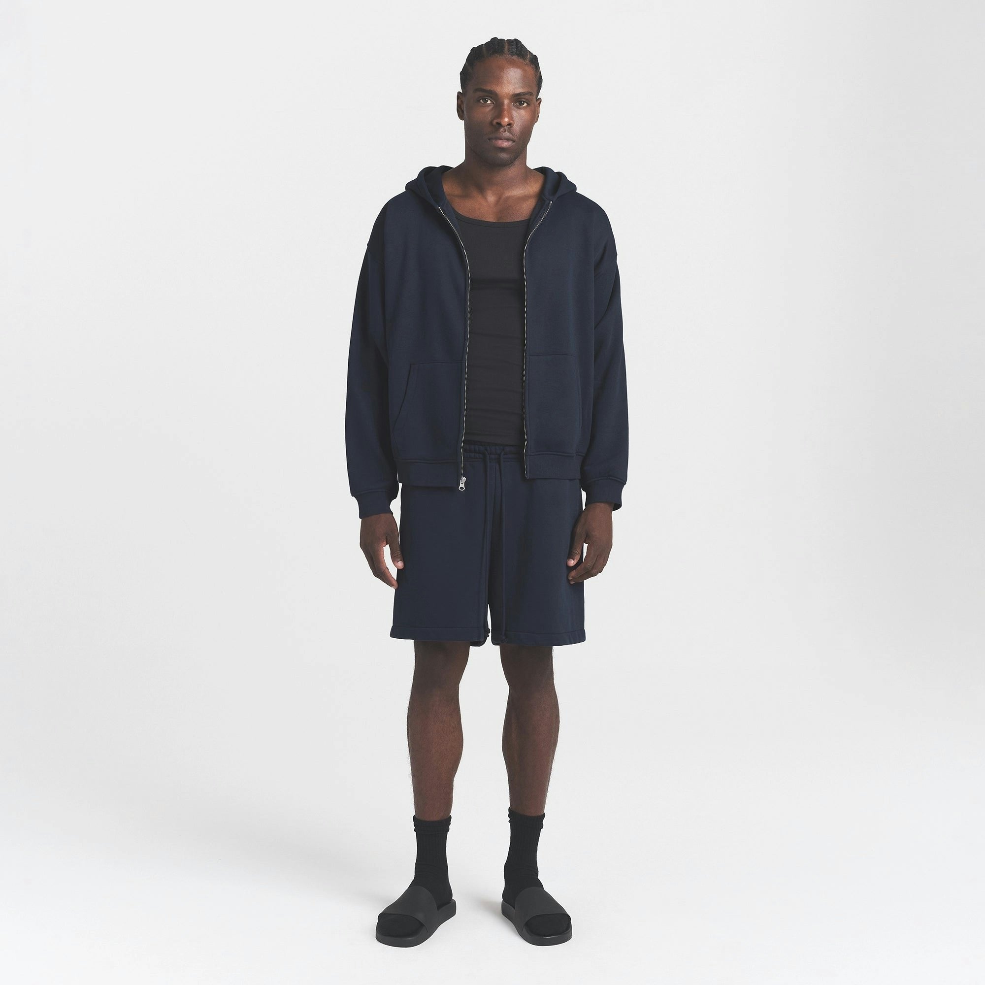 MENS RELAXED ZIP UP HOODIE