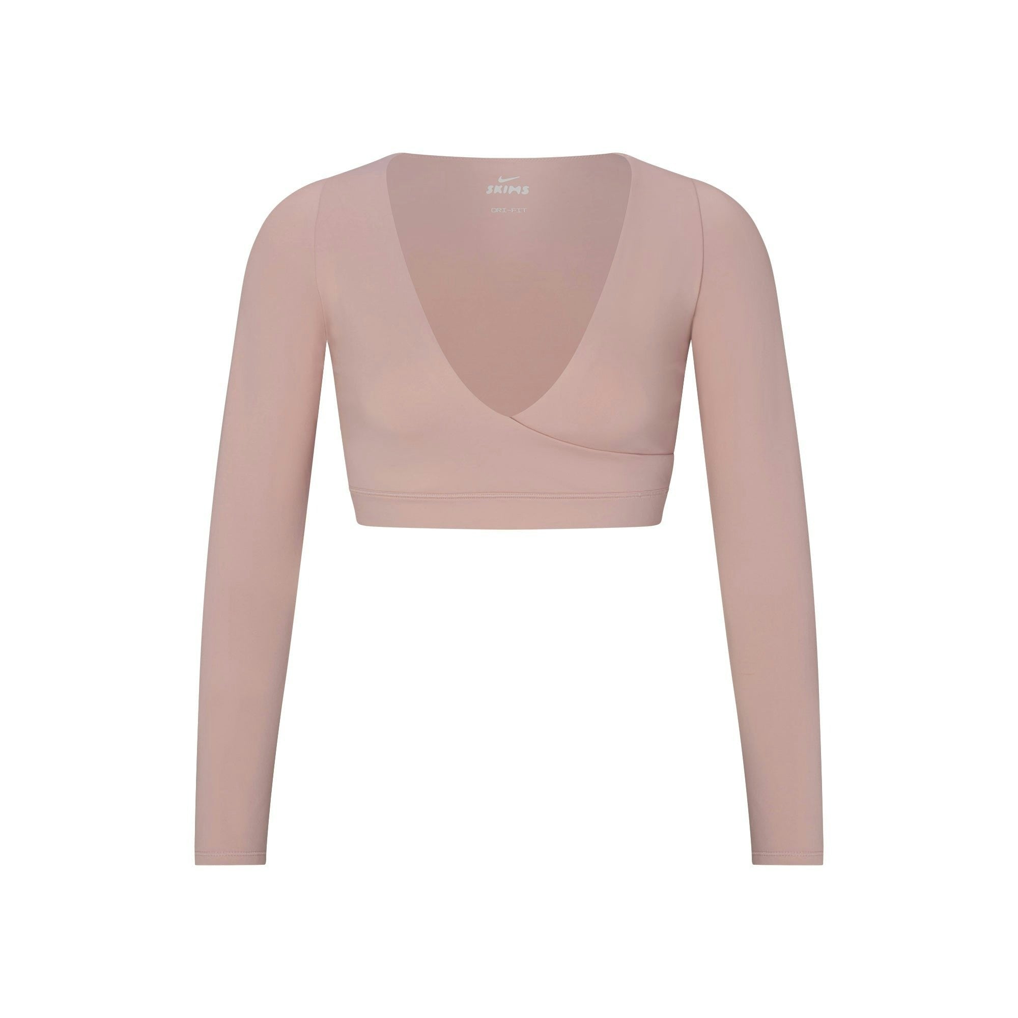 WRAP LONG SLEEVE CROPPED TOP