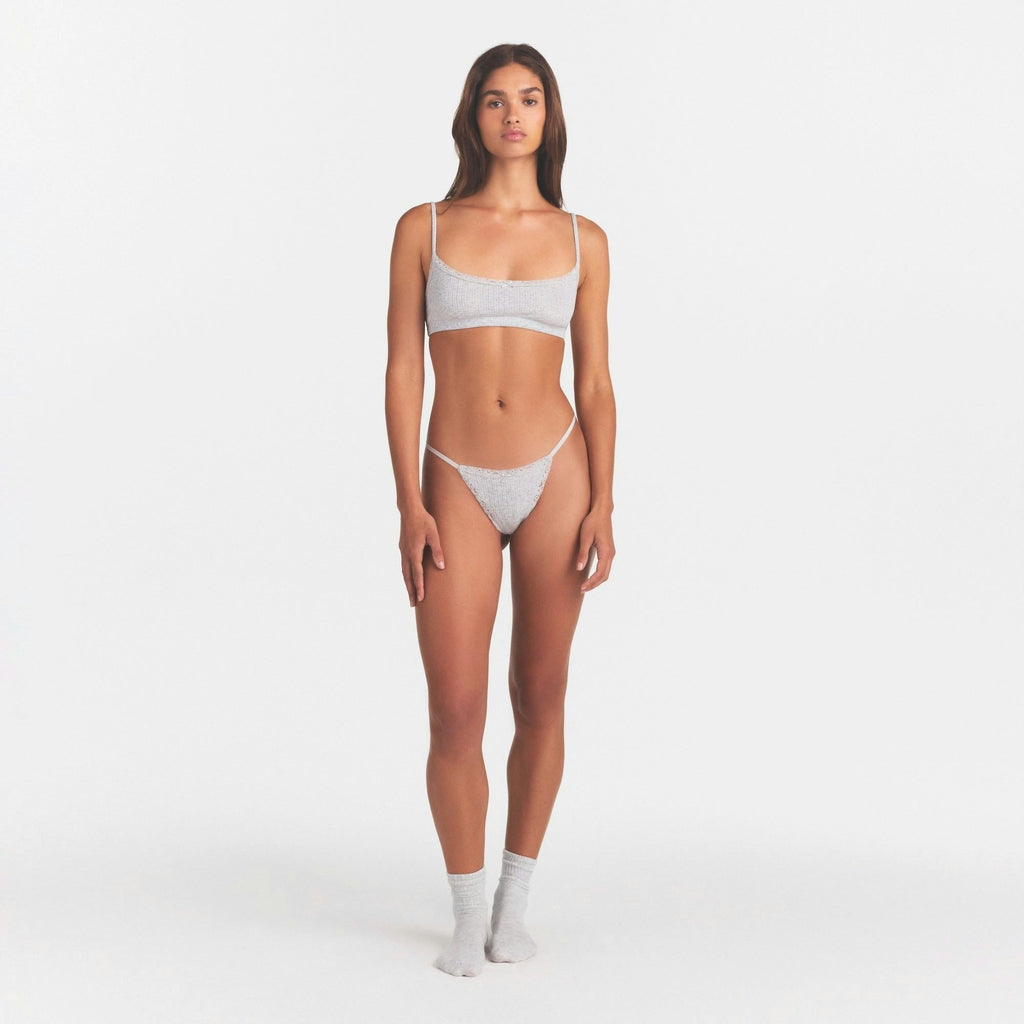 POINTELLE LACE STRING THONG