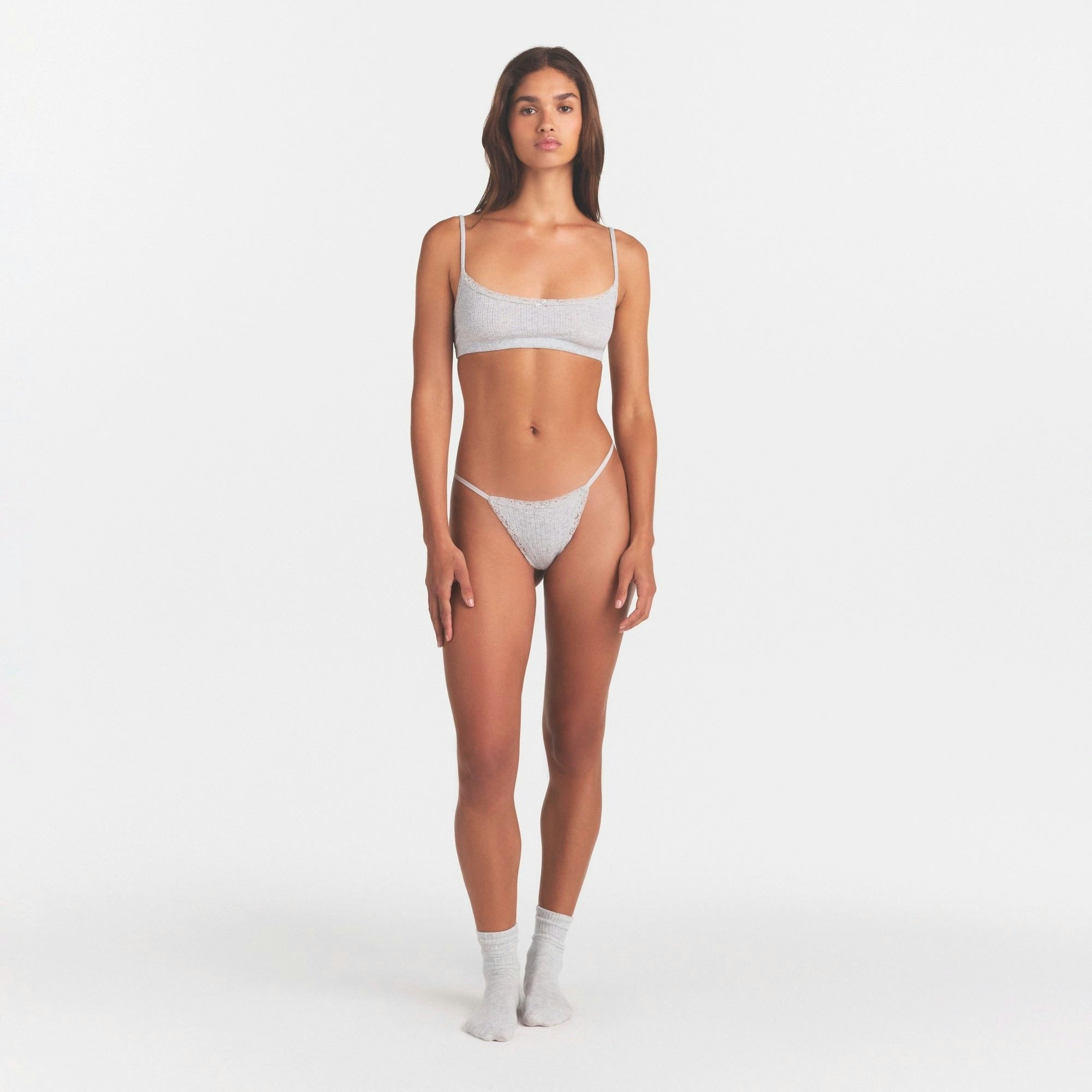 POINTELLE LACE STRING THONG