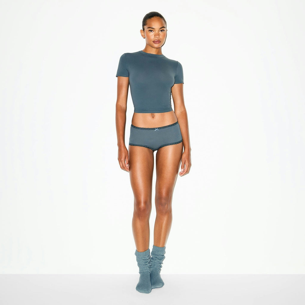 POINTELLE LACE BOY SHORT