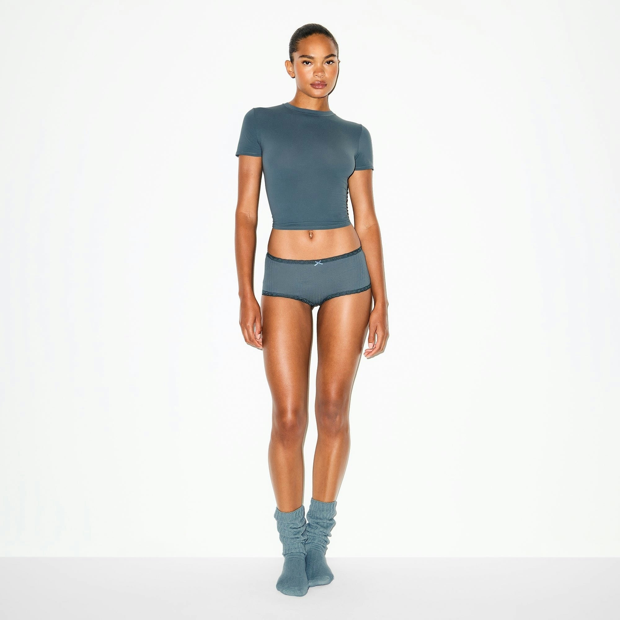 POINTELLE LACE BOY SHORT