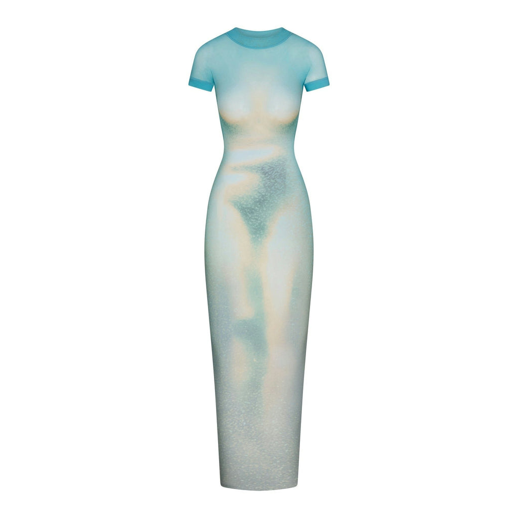 MESH COVER-UPS LONG DRESS