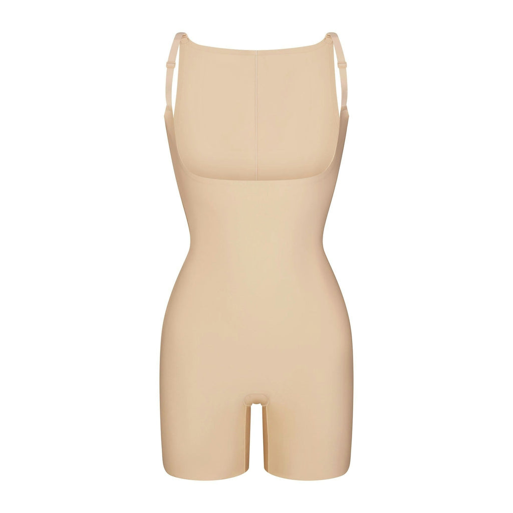CORE SCULPT BACK SMOOTHING OPEN BUST MID THIGH BODYSUIT