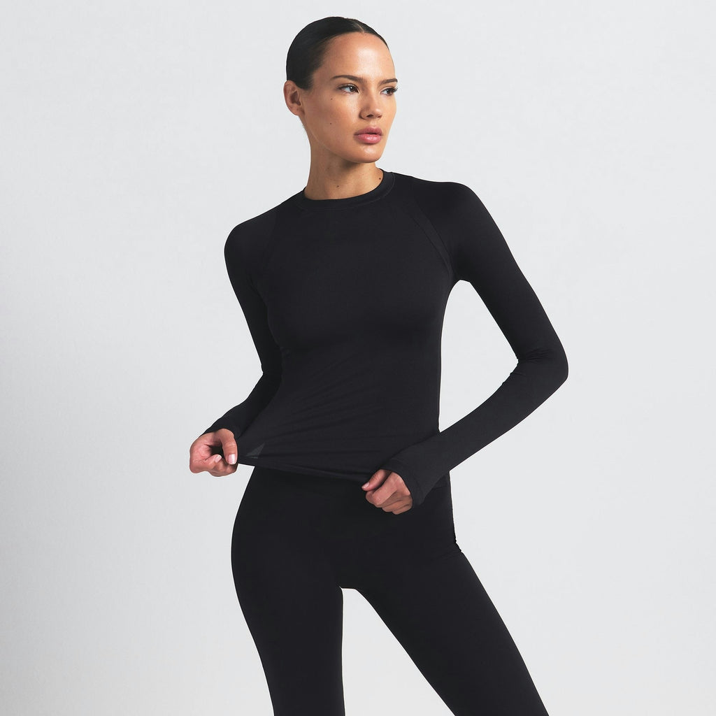 LONG SLEEVE CREW NECK TOP