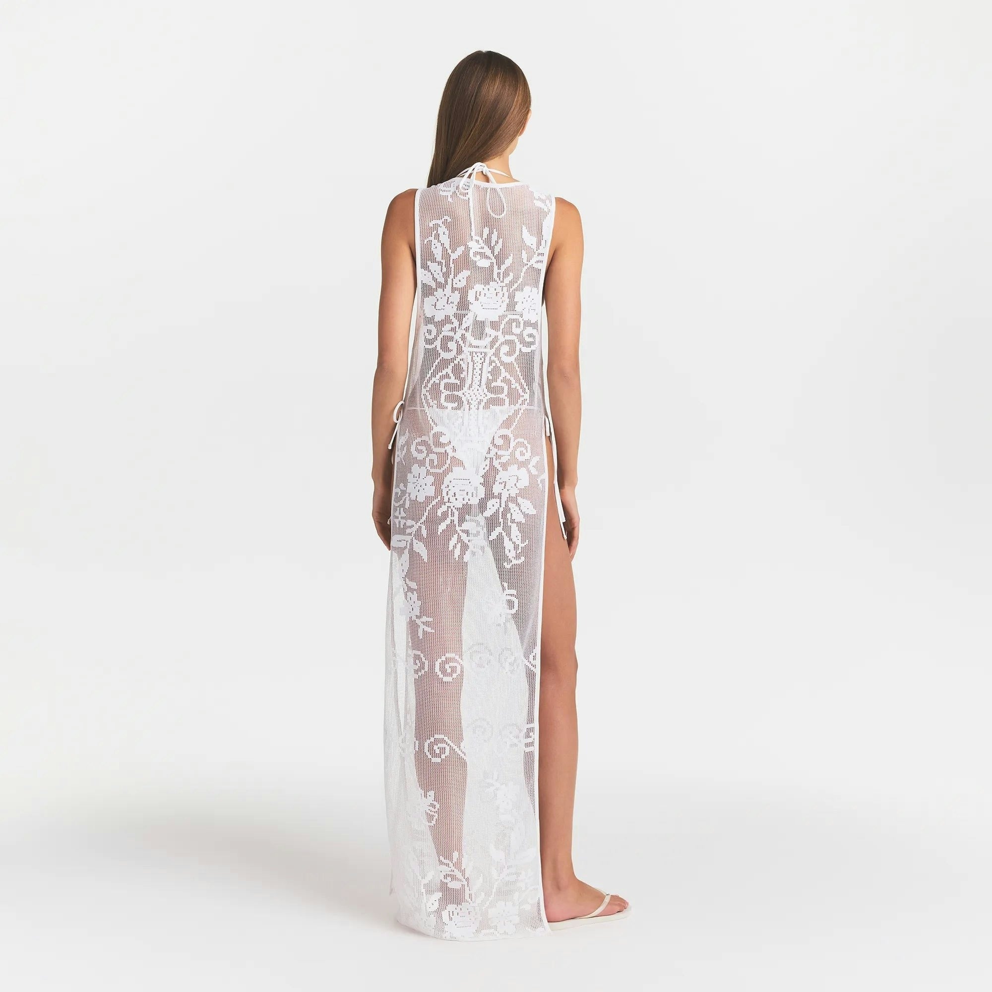 LACE COVER-UPS LONG DRESS