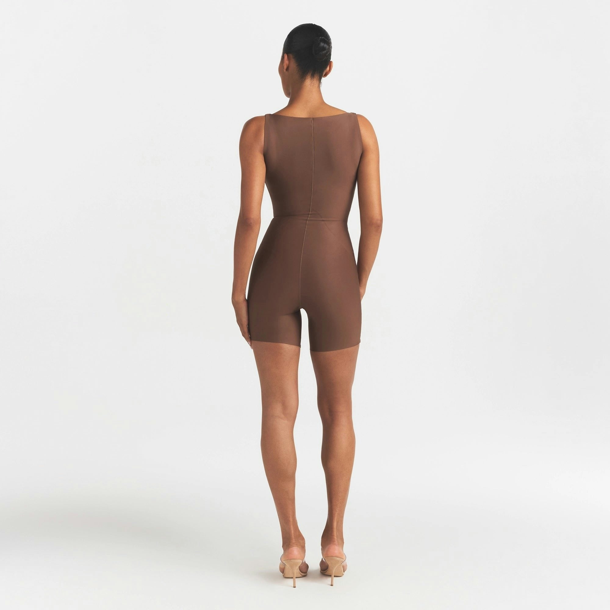 CORE SCULPT BACK SMOOTHING OPEN BUST MID THIGH BODYSUIT