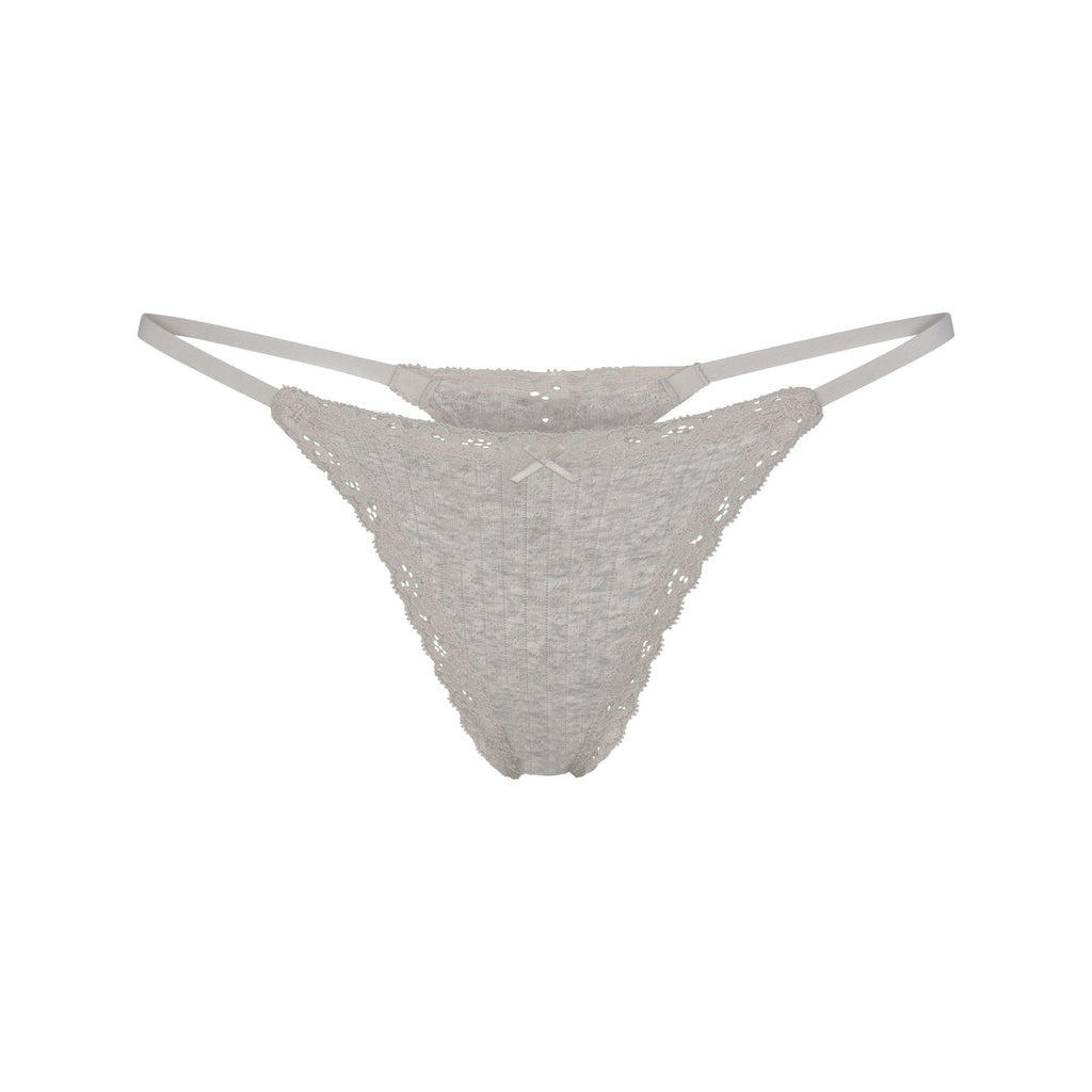 POINTELLE LACE STRING THONG
