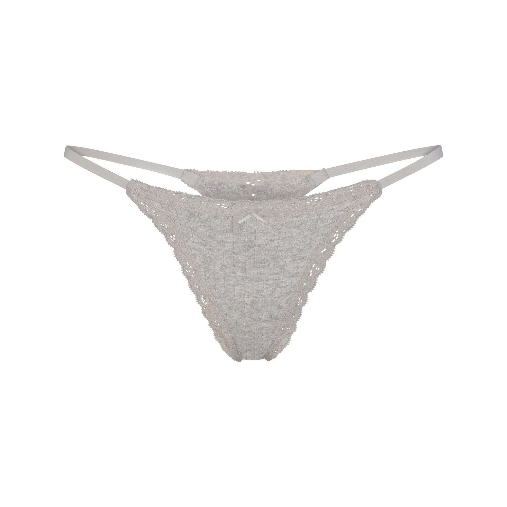 POINTELLE LACE STRING THONG
