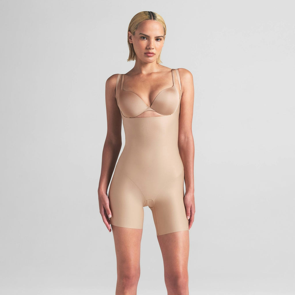 CORE SCULPT OPEN BUST MID THIGH BODYSUIT