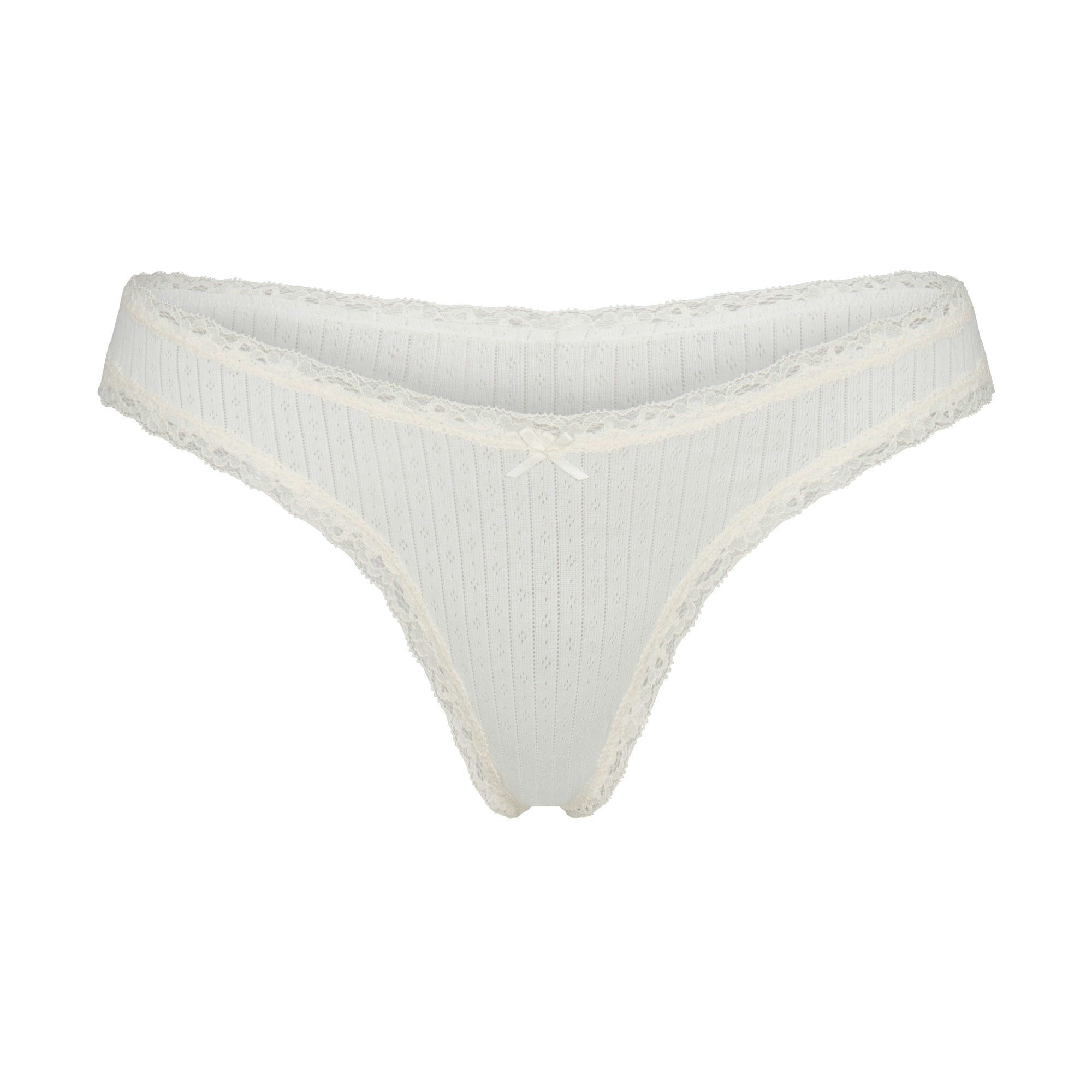 POINTELLE LACE THONG