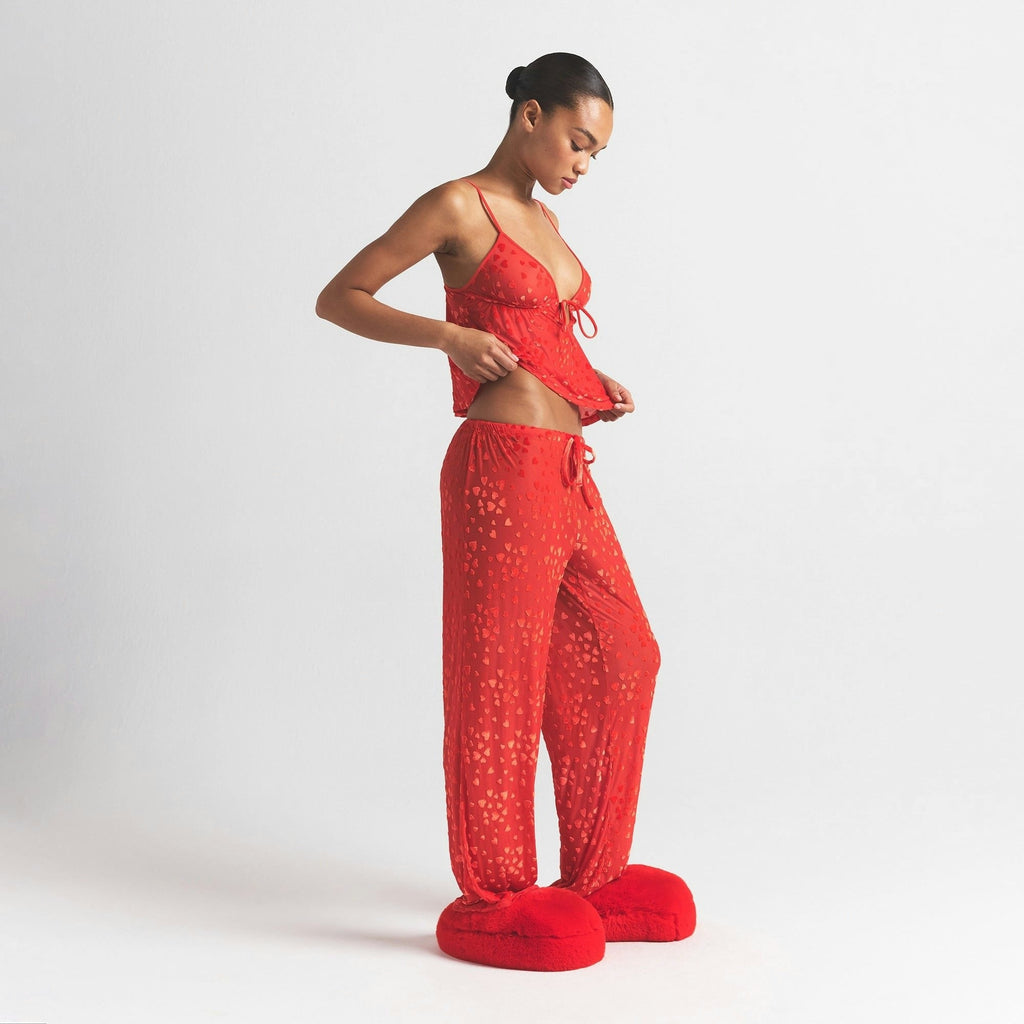 SHEER VELVET CAMI AND PANT SET