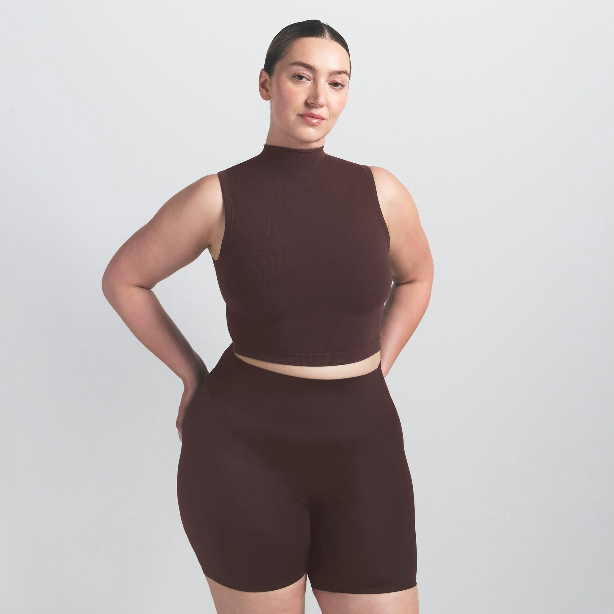 MOCK NECK BRA TOP