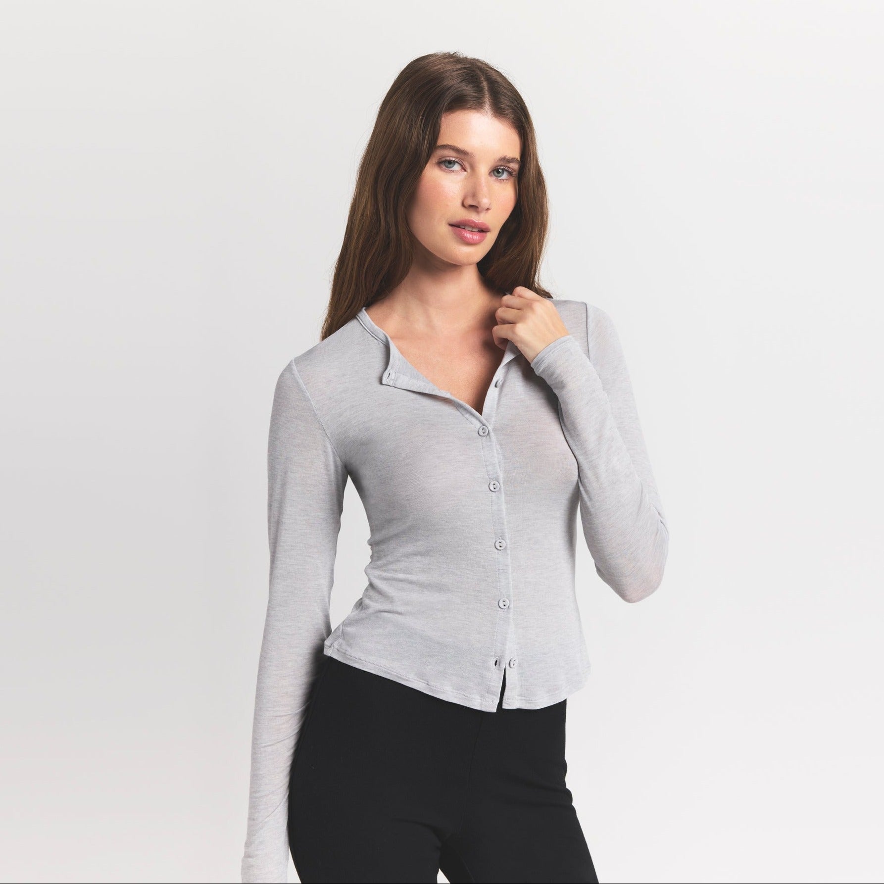 CARDIGAN WITH COVERED BUTTONS