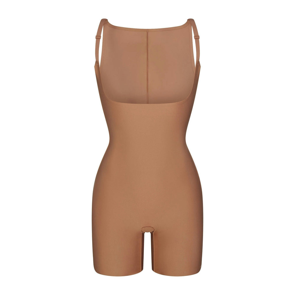 CORE SCULPT BACK SMOOTHING OPEN BUST MID THIGH BODYSUIT