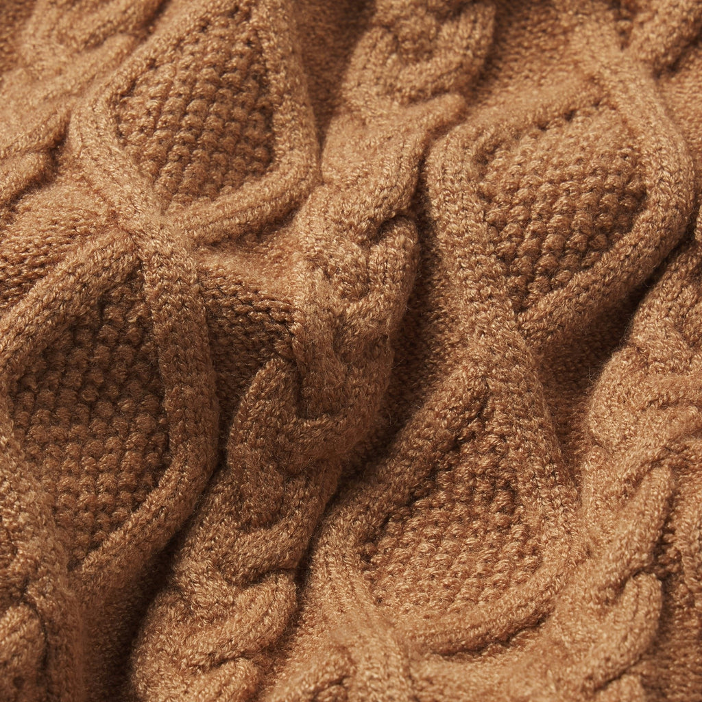 CABLEKNIT CROPPED CARDIGAN