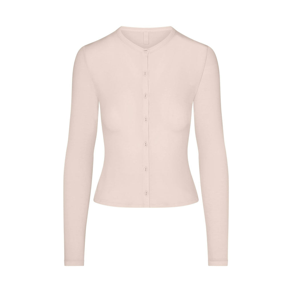 CARDIGAN WITH COVERED BUTTONS