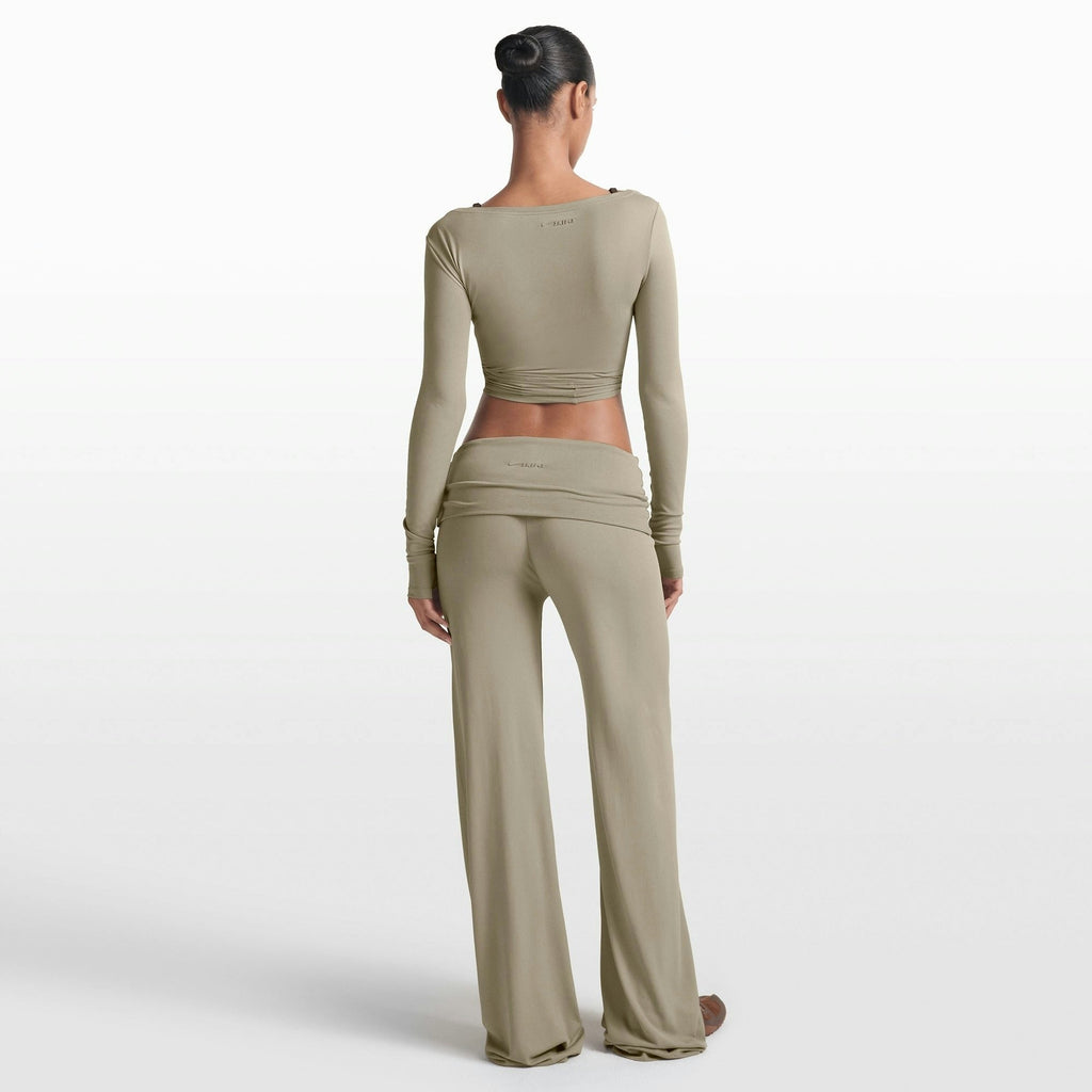 FOLDOVER WIDE LEG PANT