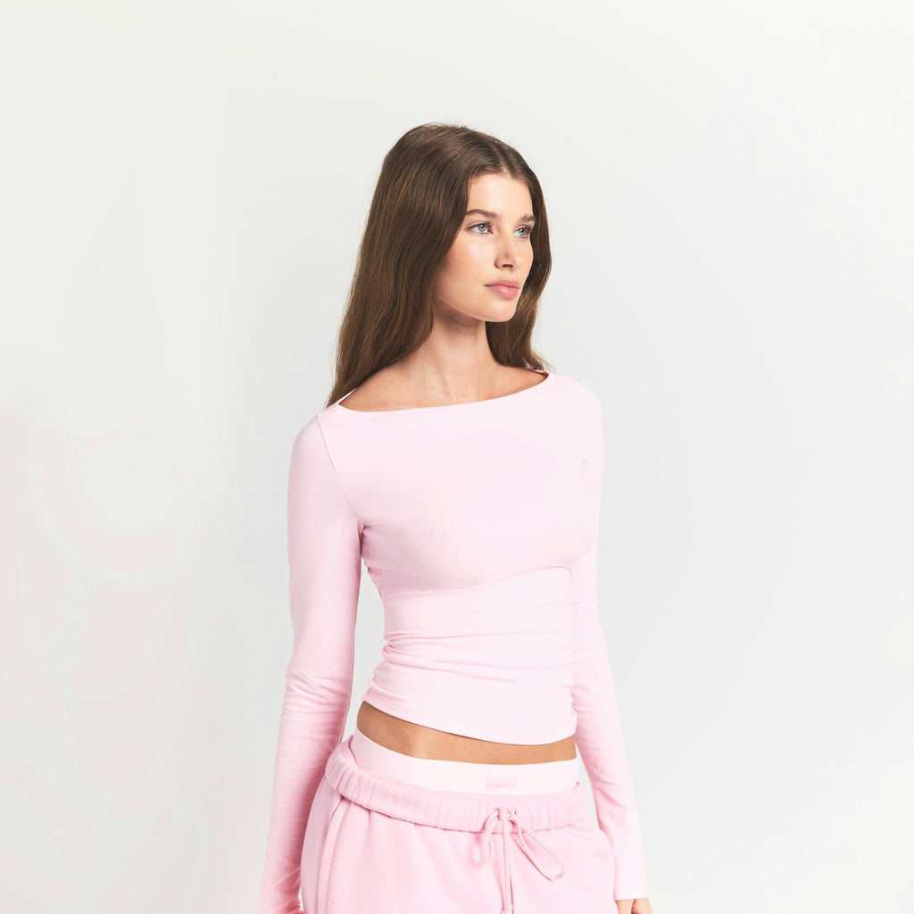 LONG SLEEVE BOATNECK TOP