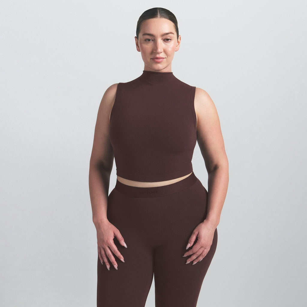 MOCK NECK BRA TOP
